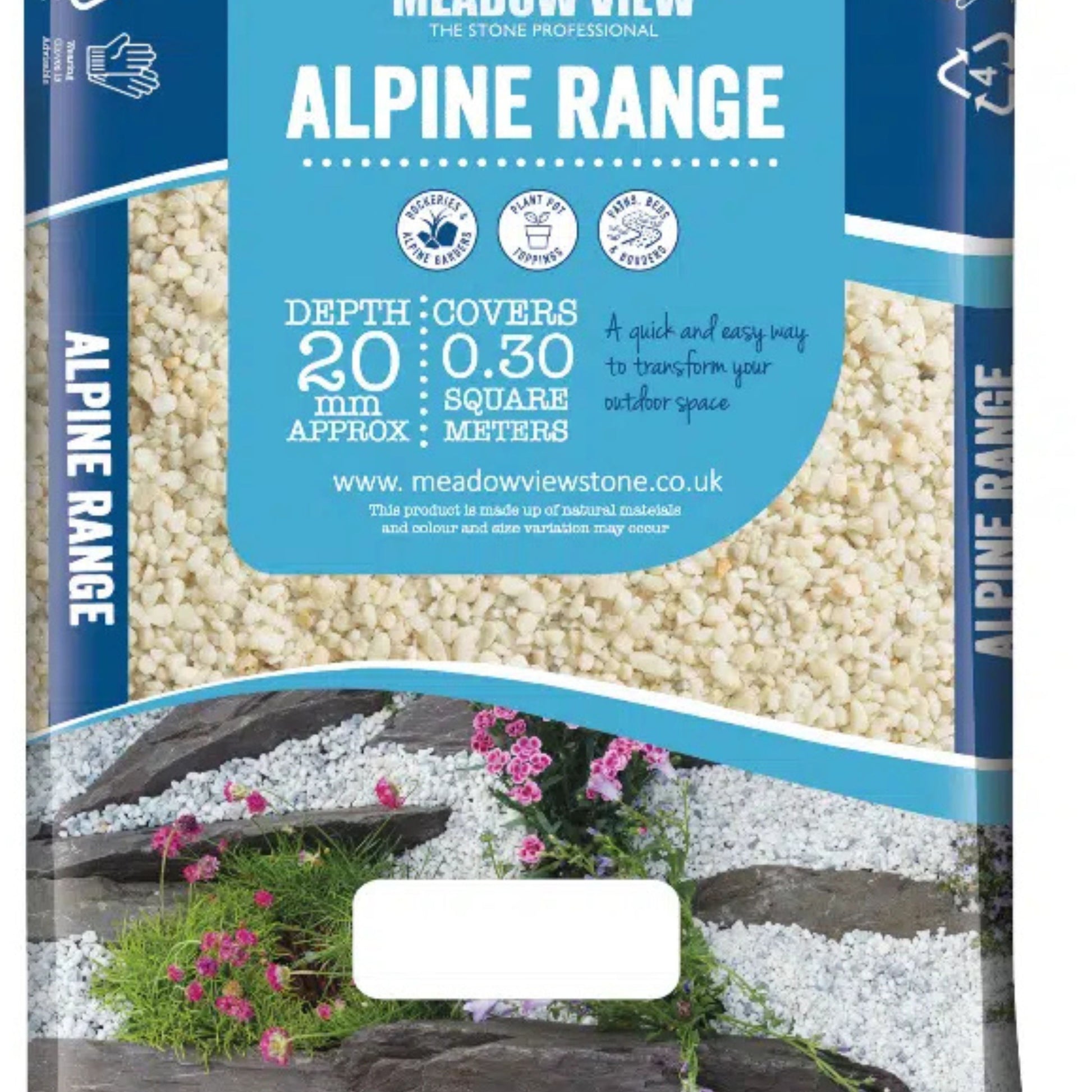 Alpine White Chippings 3-8mm