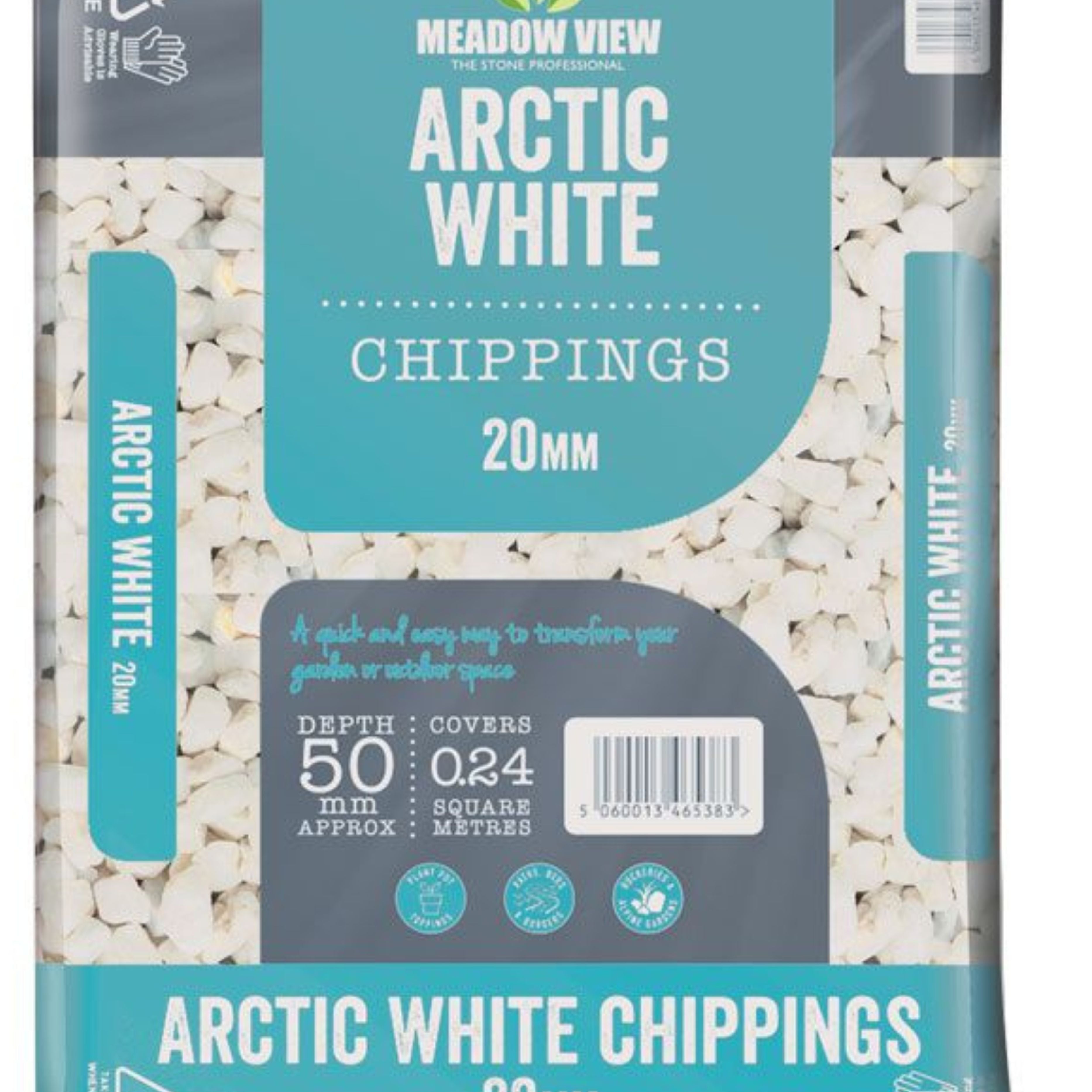 Arctic White Chippings 20mm