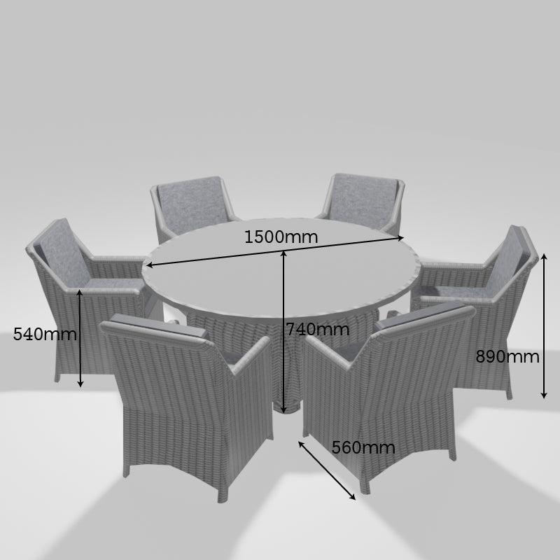ENJOi Bordeaux 6 Seat Dining Set