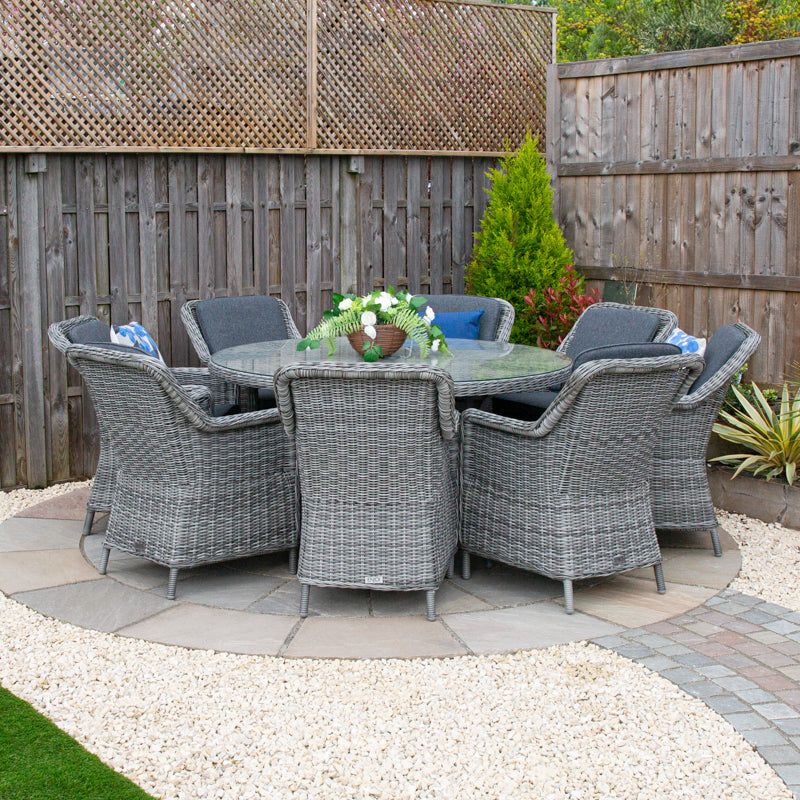 ENJOi Bordeaux 8 Seat Round Dining Set