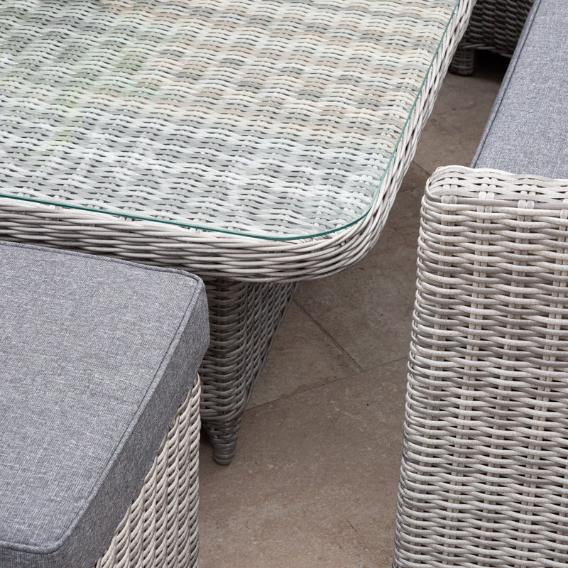 ENJOi Bordeaux Grand Curved Corner Height Adjustable Table Set