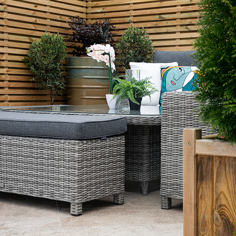 ENJOi Bordeaux Grand Curved Corner Height Adjustable Table Set