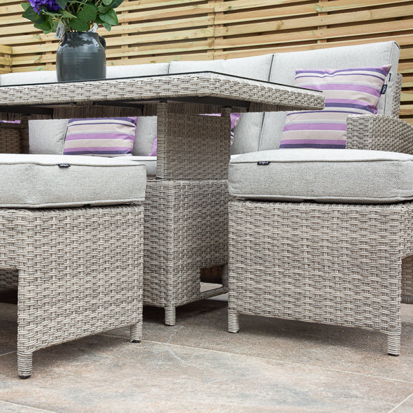 ENJOi Athena Rectangular L Corner Height Adjustable Table Set