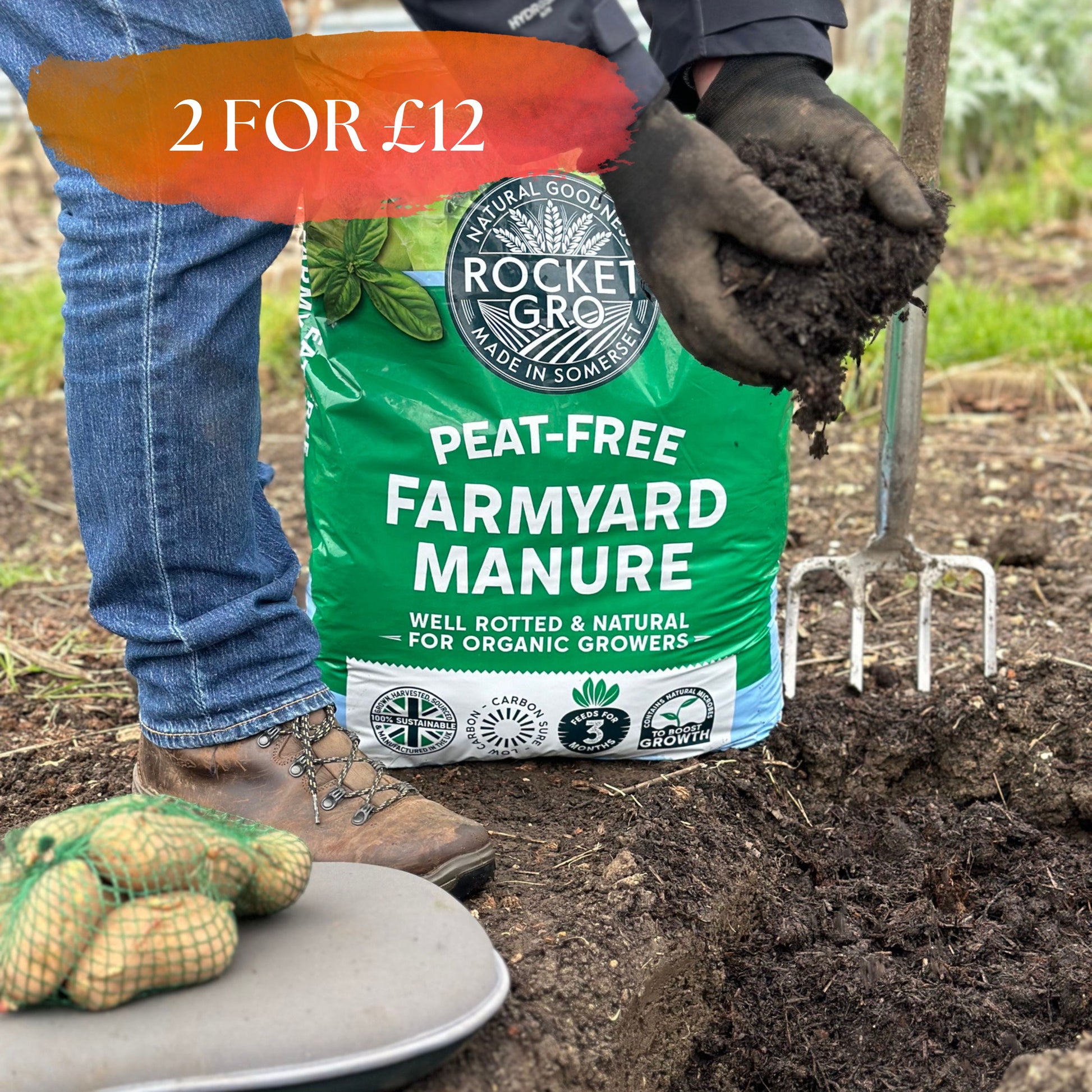 Rocket Gro Peat-Free Farmyard Manure 40L