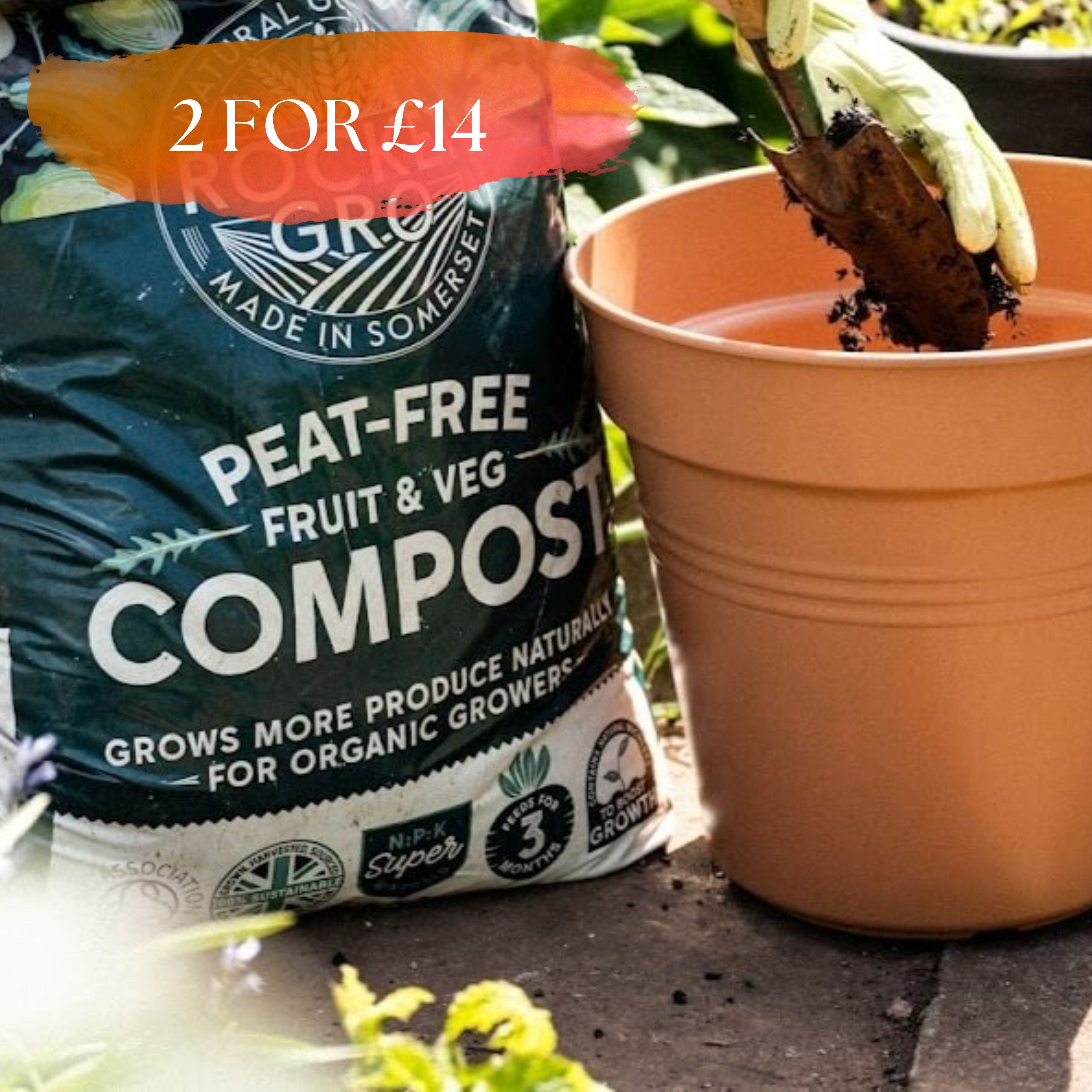 Rocket Gro Fruit & Veg Compost 40L