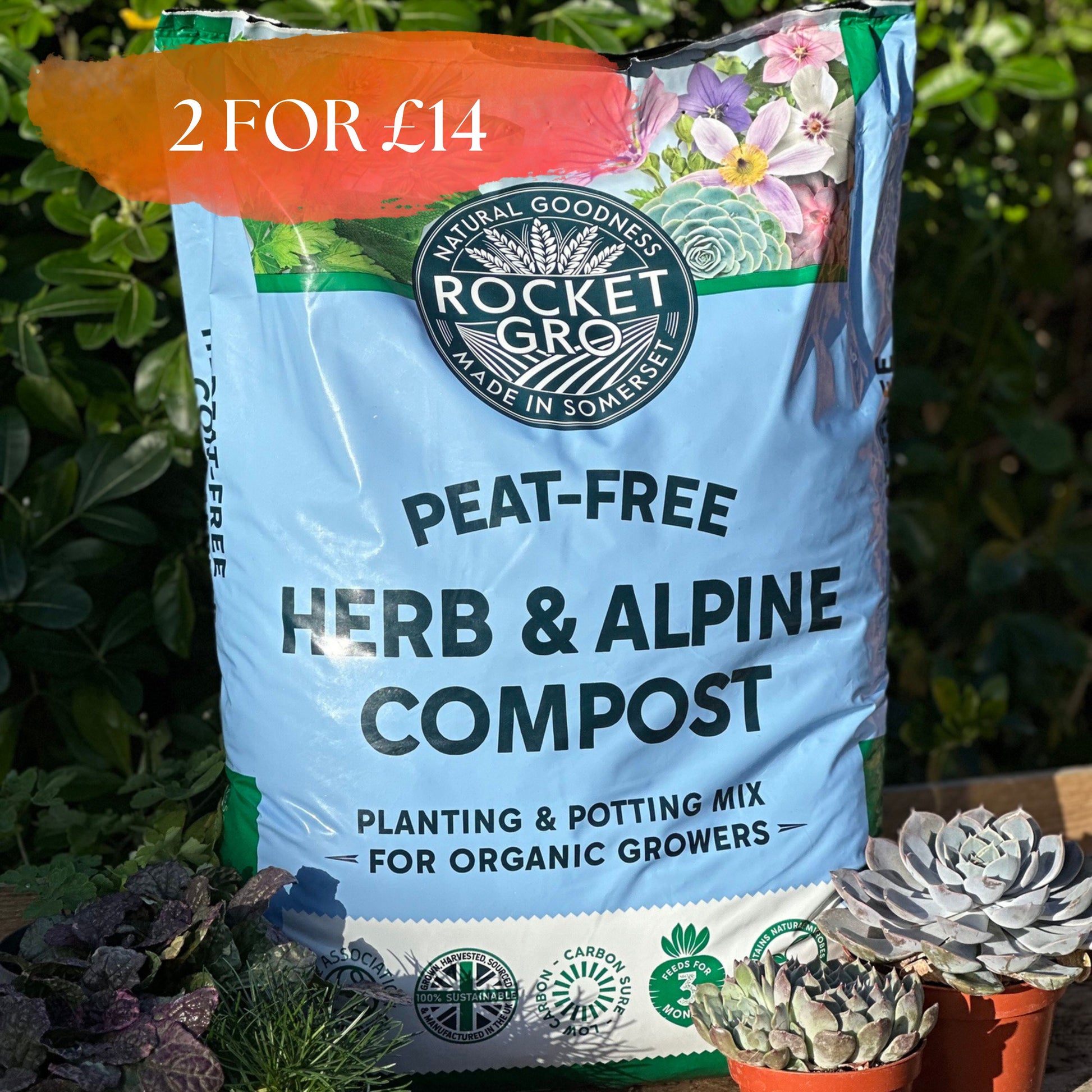 Rocket Gro Herb & Alpine Compost 20L