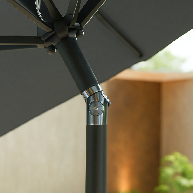 ENJOi Royal Round Aluminium 2.7m Grey Parasol