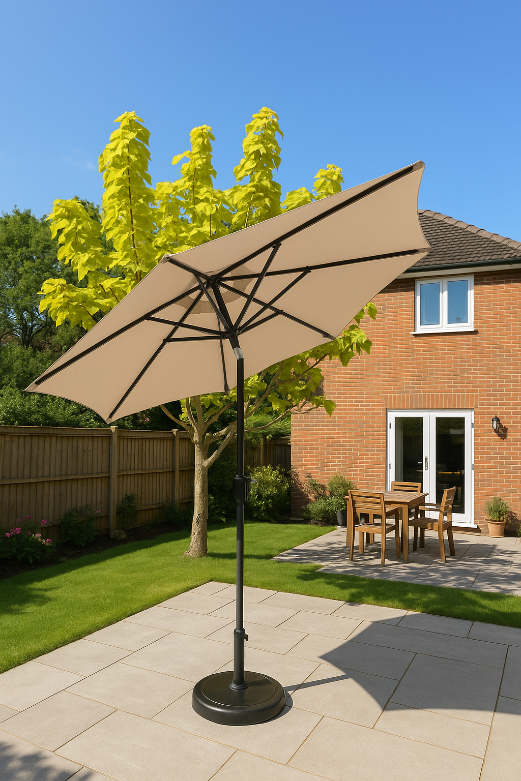 ENJOi Royal Round Aluminium 2.7m Taupe Parasol