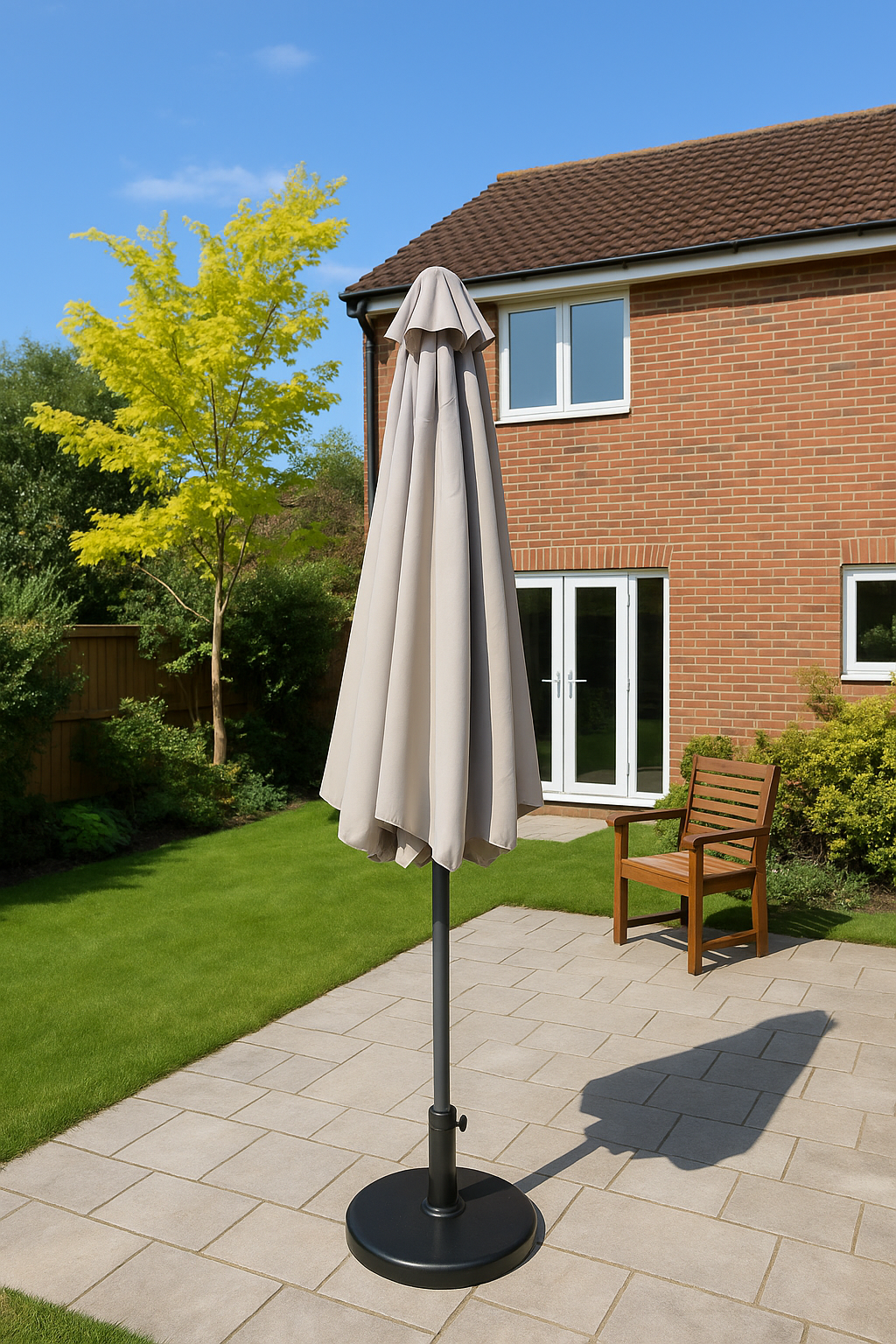 ENJOi Royal Round Aluminium 2.7m Taupe Parasol