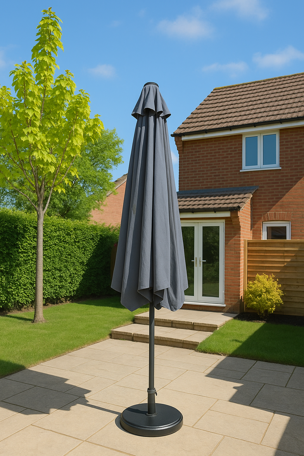 ENJOi Royal Round Aluminium 3m Grey Parasol