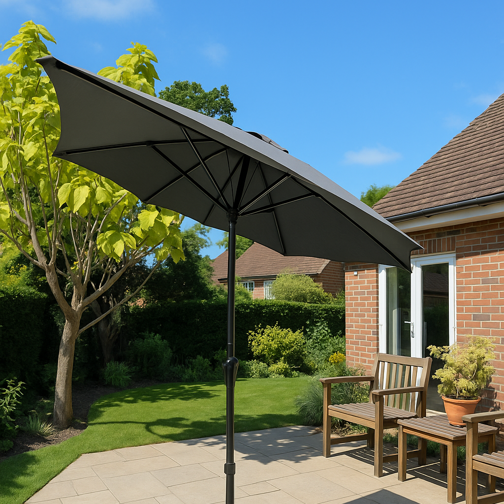 ENJOi Royal Rectangle Aluminium 2m x 3m Grey Parasol