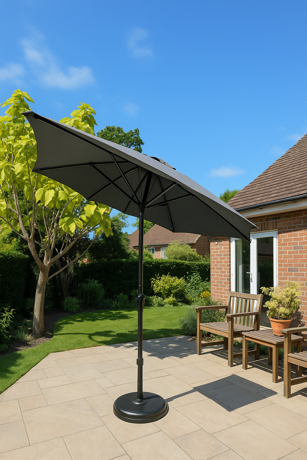 ENJOi Royal Rectangle Aluminium 2m x 3m Grey Parasol