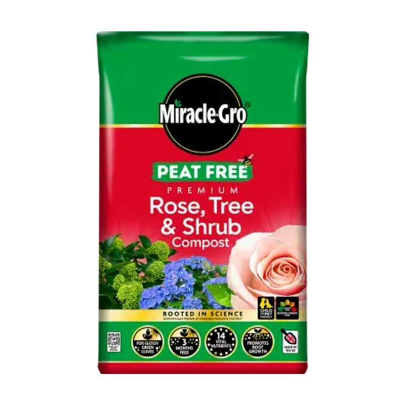 Evergreen Miracle-Gro Rose Tree Shrub Peat Free 40L