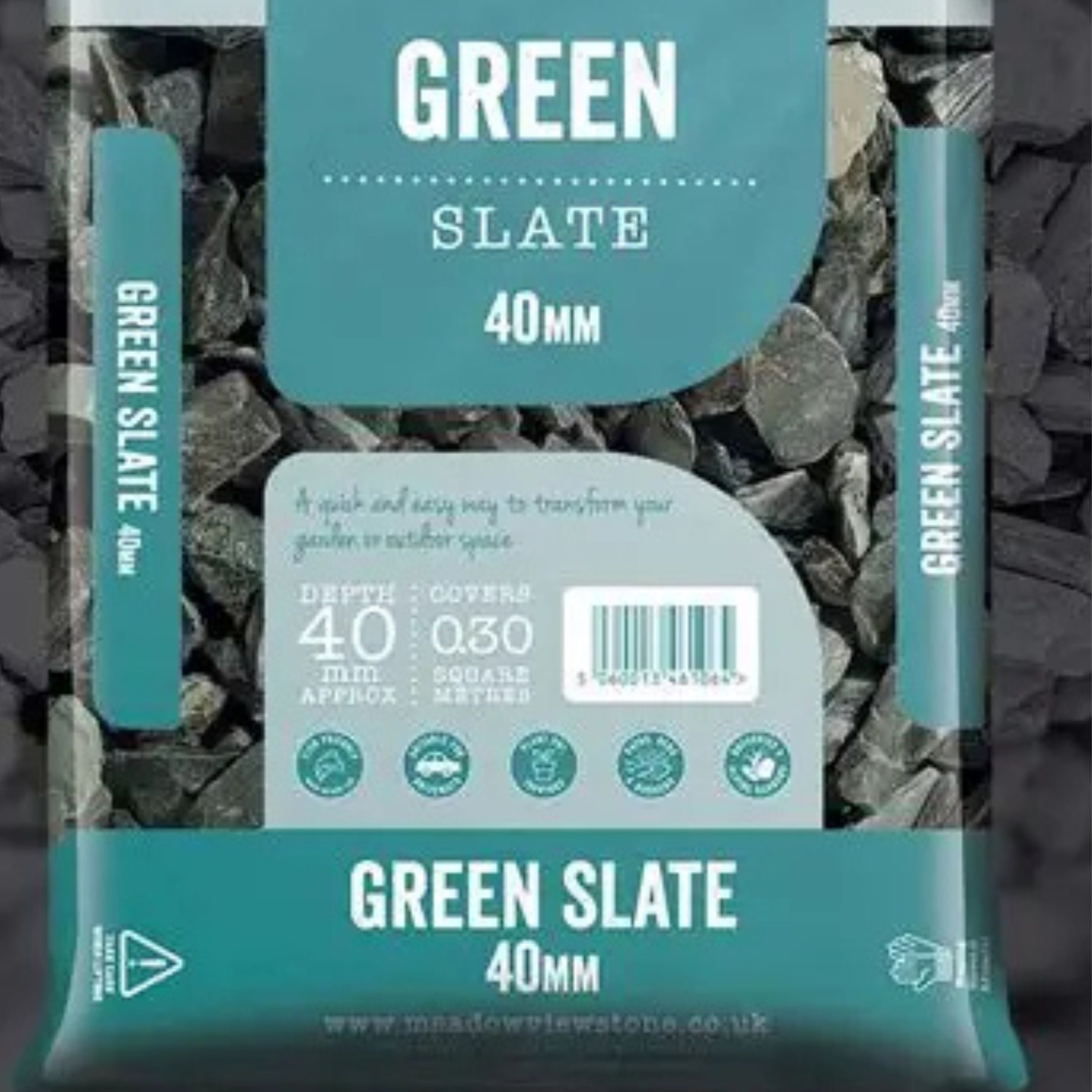 Green Slate Chippings 40mm