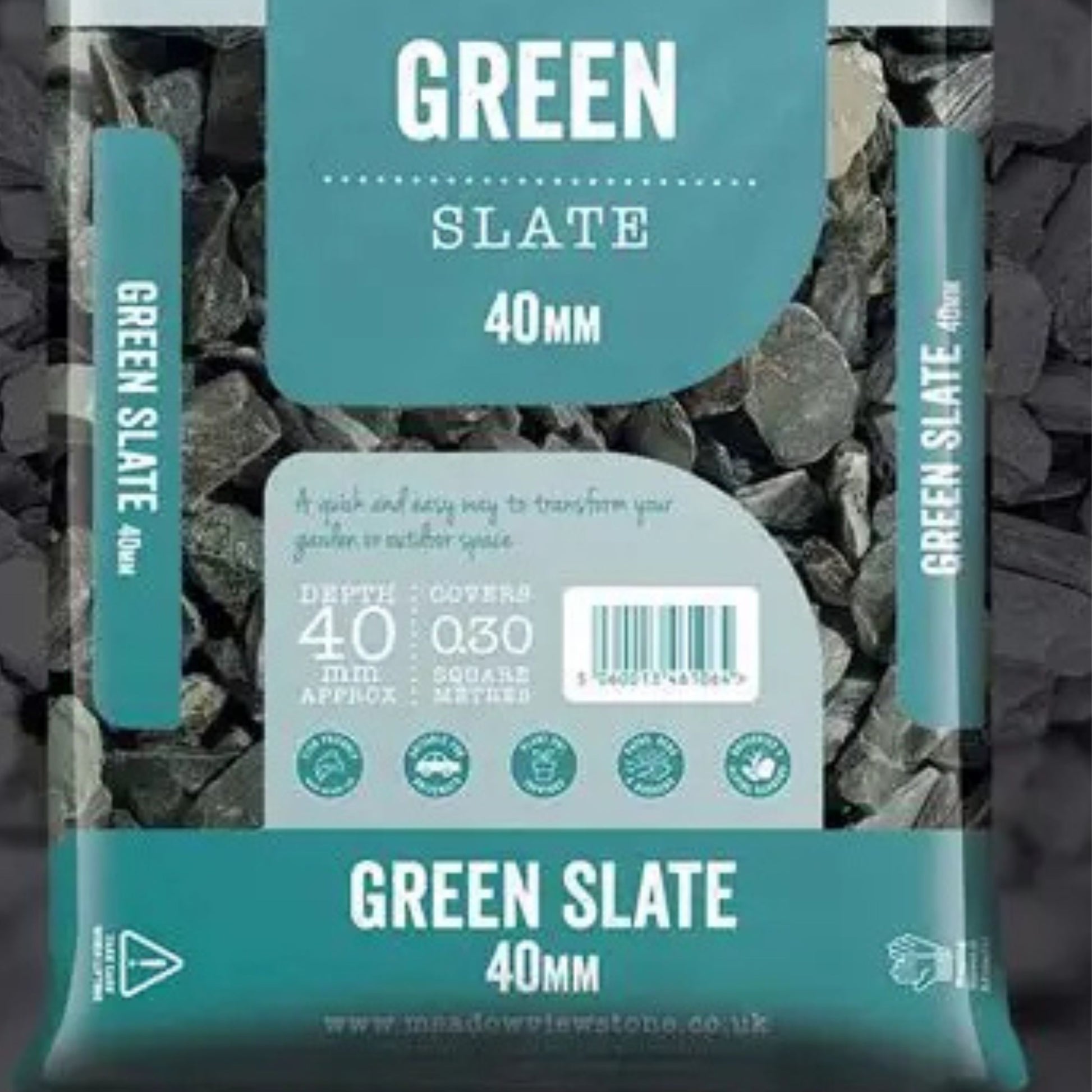 Green Slate Chippings 40mm
