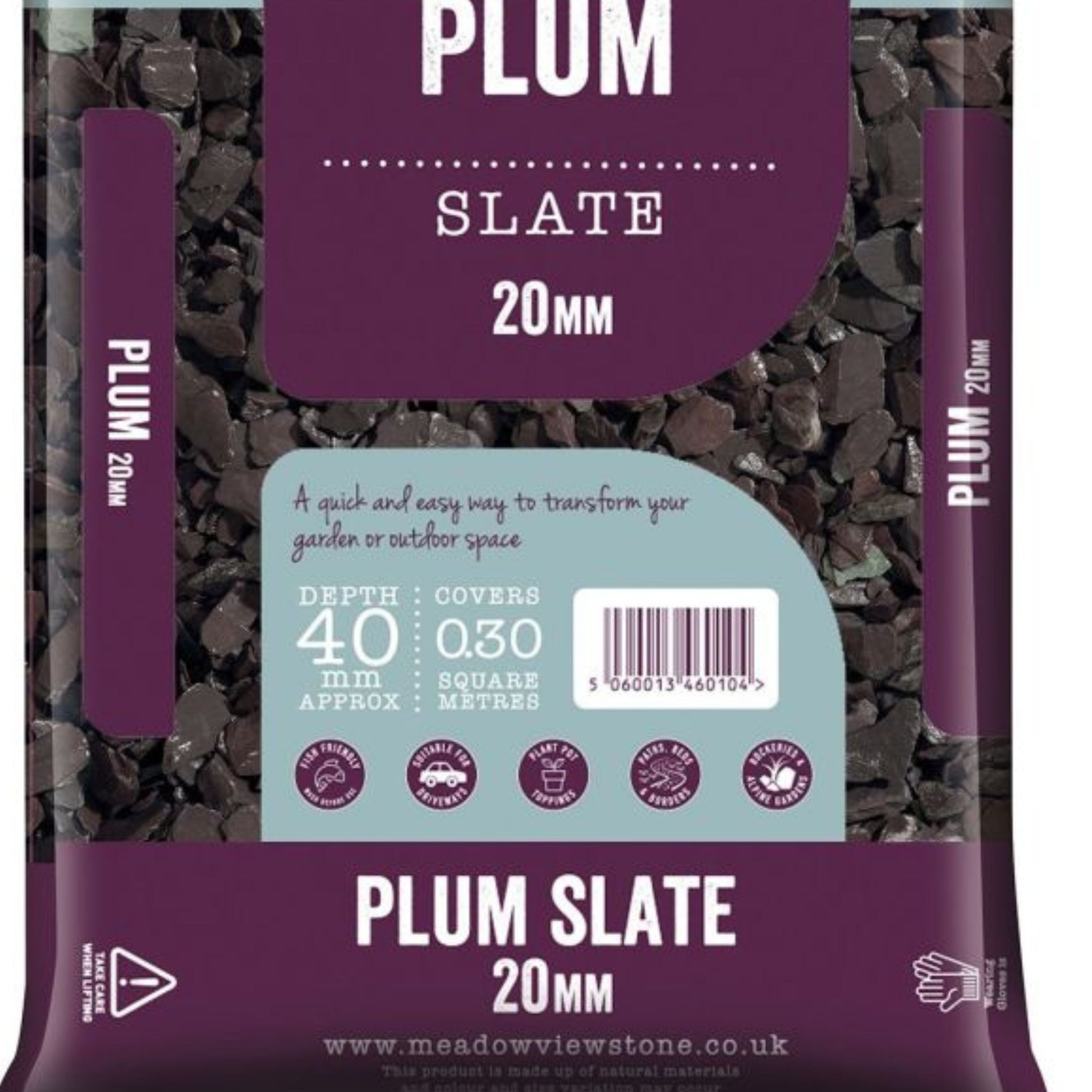 Plum Slate Chippings 20mm
