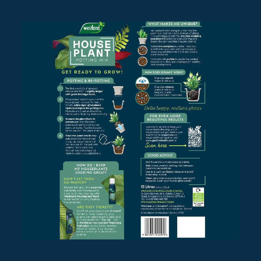 Westland Peat Free Houseplant Potting Mix 10L