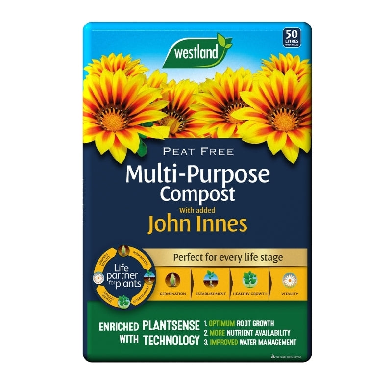 Westland Peat Free Multi Purpose Compost +JI (25% Extra Free) 50L